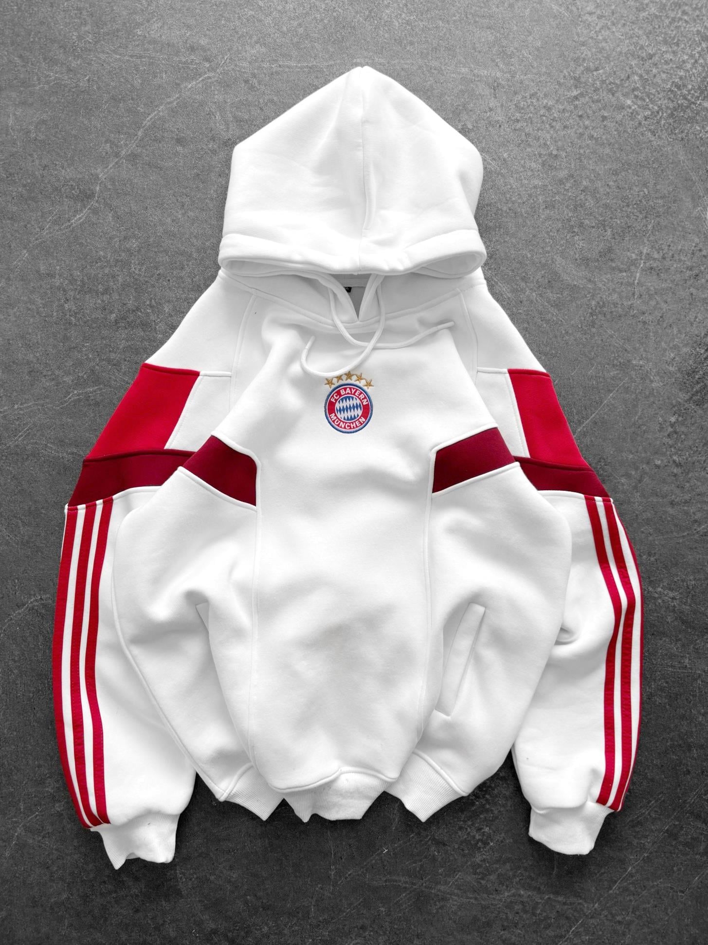 Beyaz Kapşon Bayern Münih Sweat