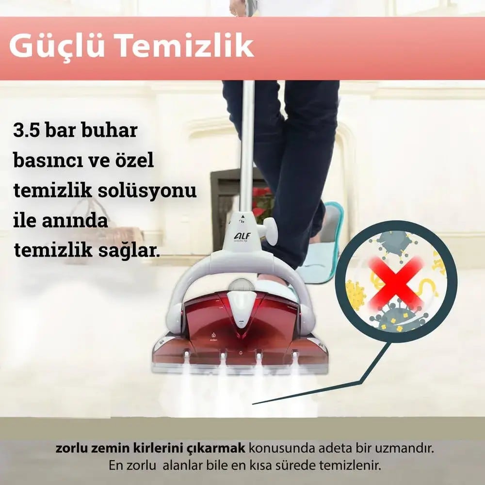 ALF Hero BT-123 Steam Force Buhar Basınçlı Zemin Temizleyici