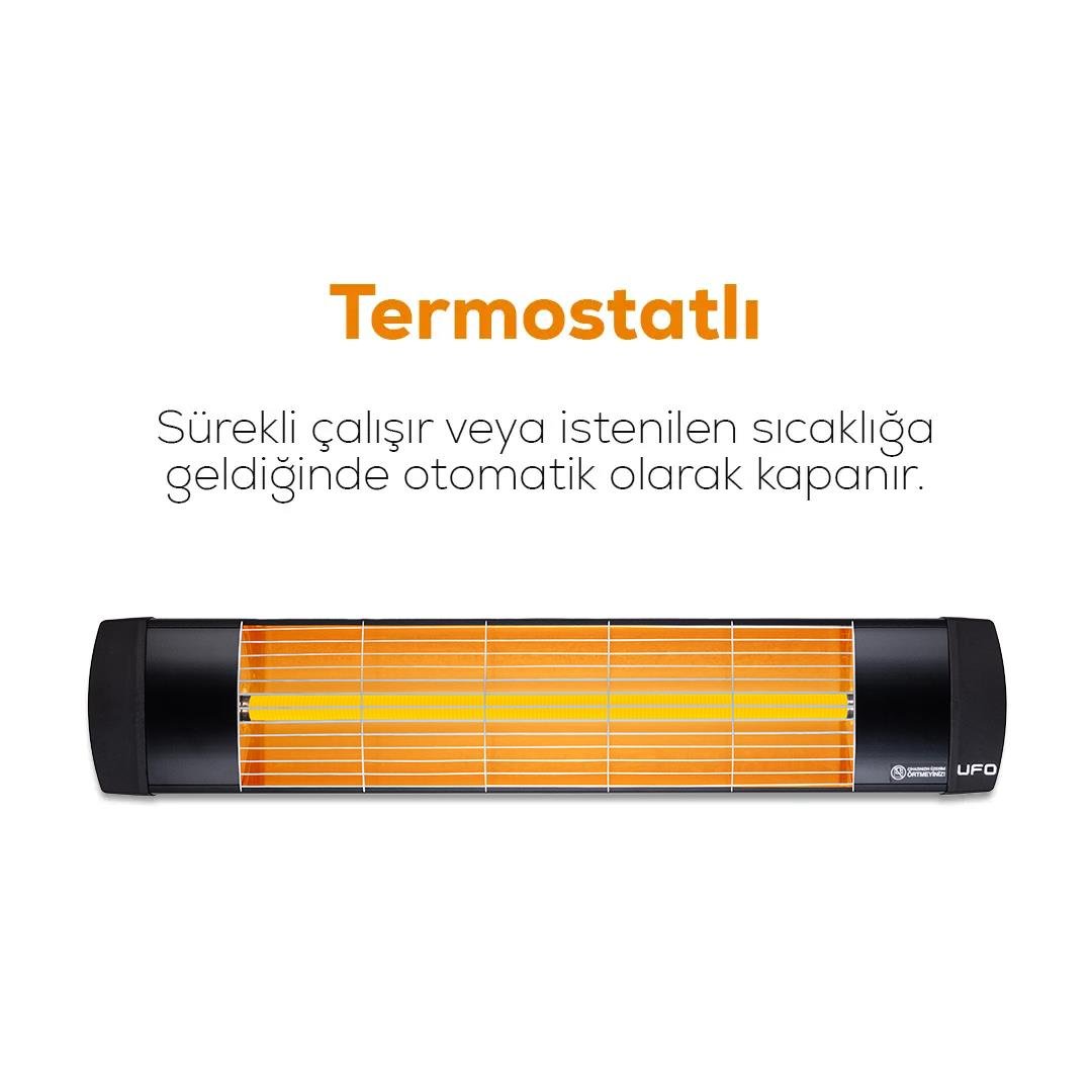 UFO Basic 2300 W Termostatlı Hem Yatay Hem Dikey Isıtıcı & ATS Stand