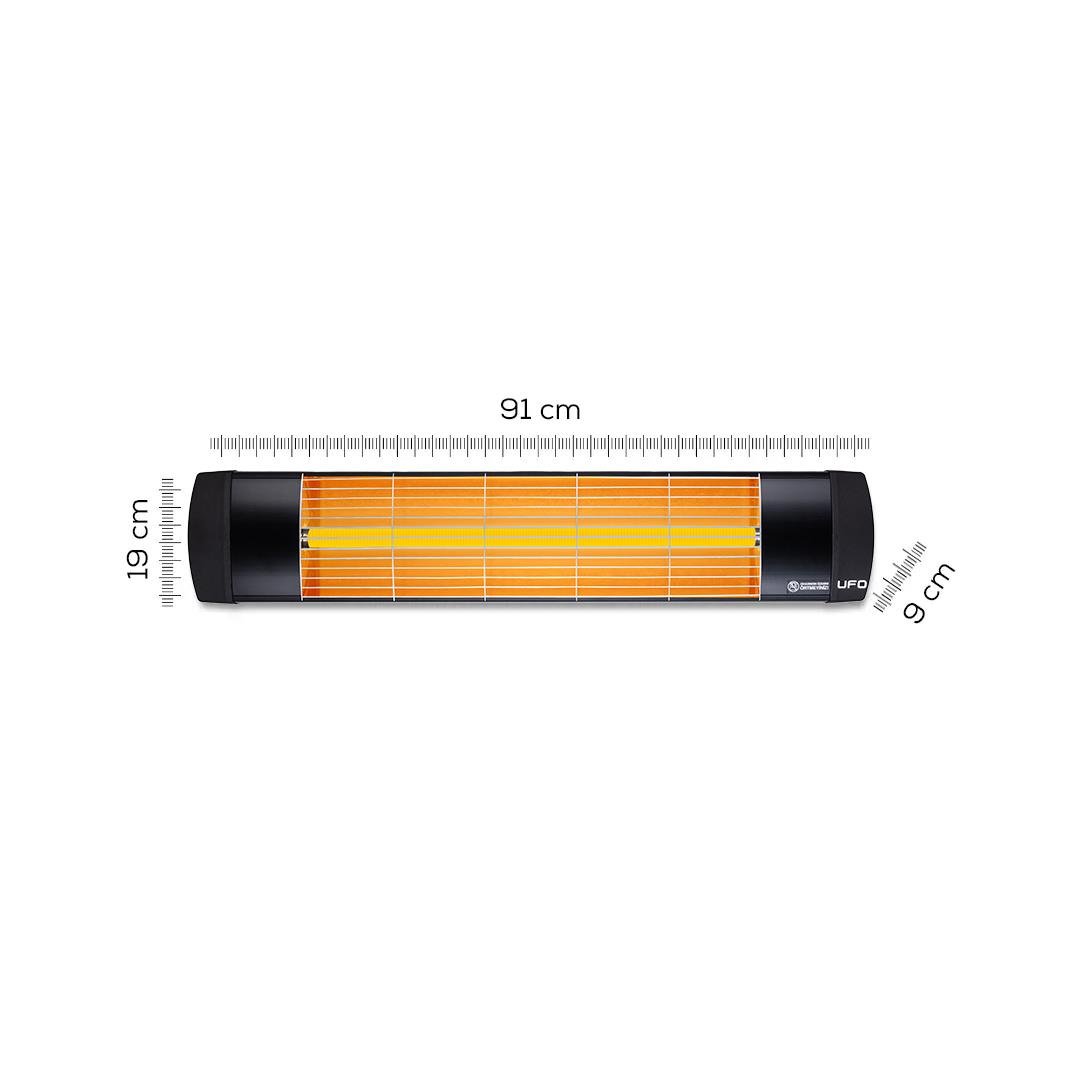 UFO Basic 2300 W Termostatlı Hem Yatay Hem Dikey Isıtıcı & ATS Stand