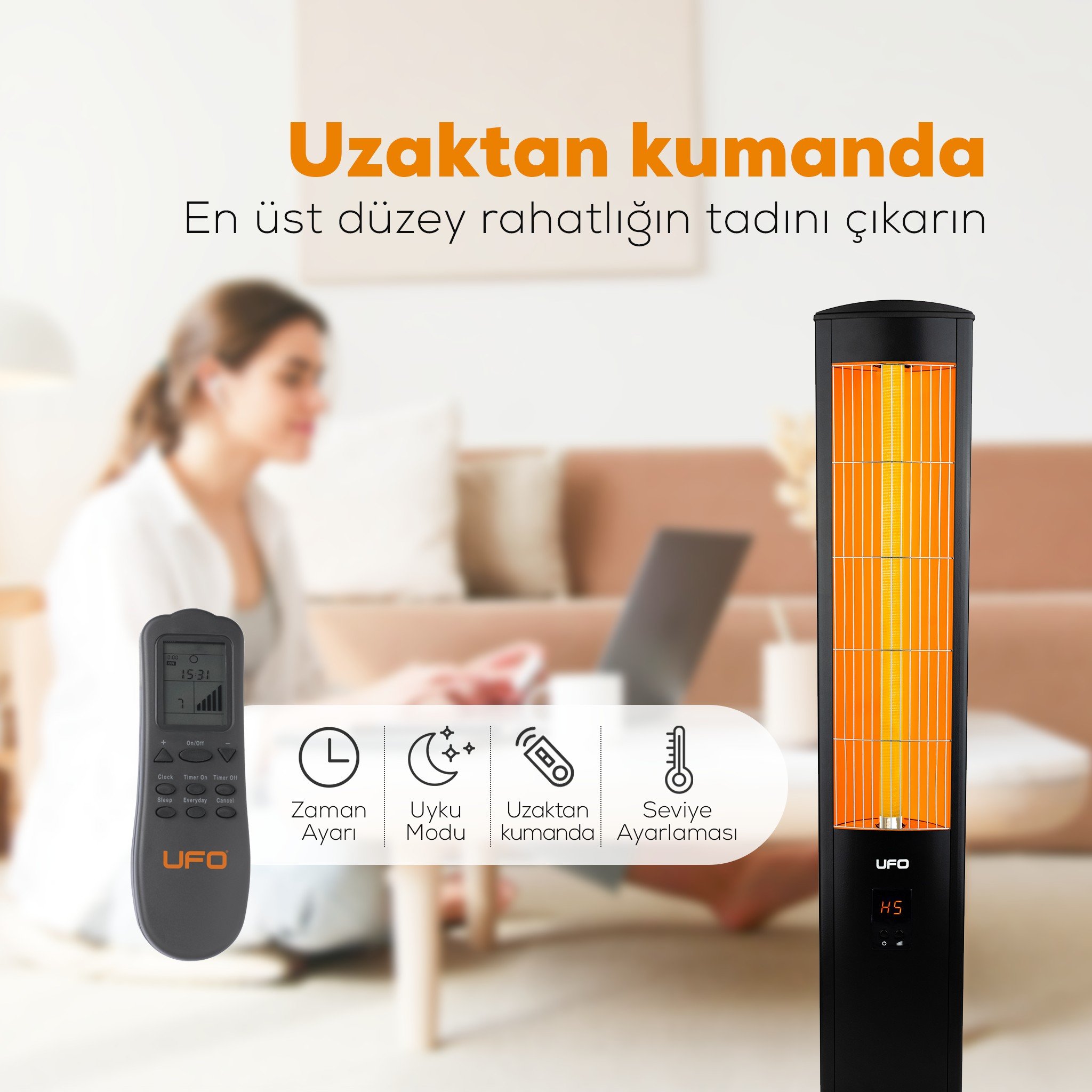 UFO Micatronic 2300 W UK Kule Tipi Isıtıcı