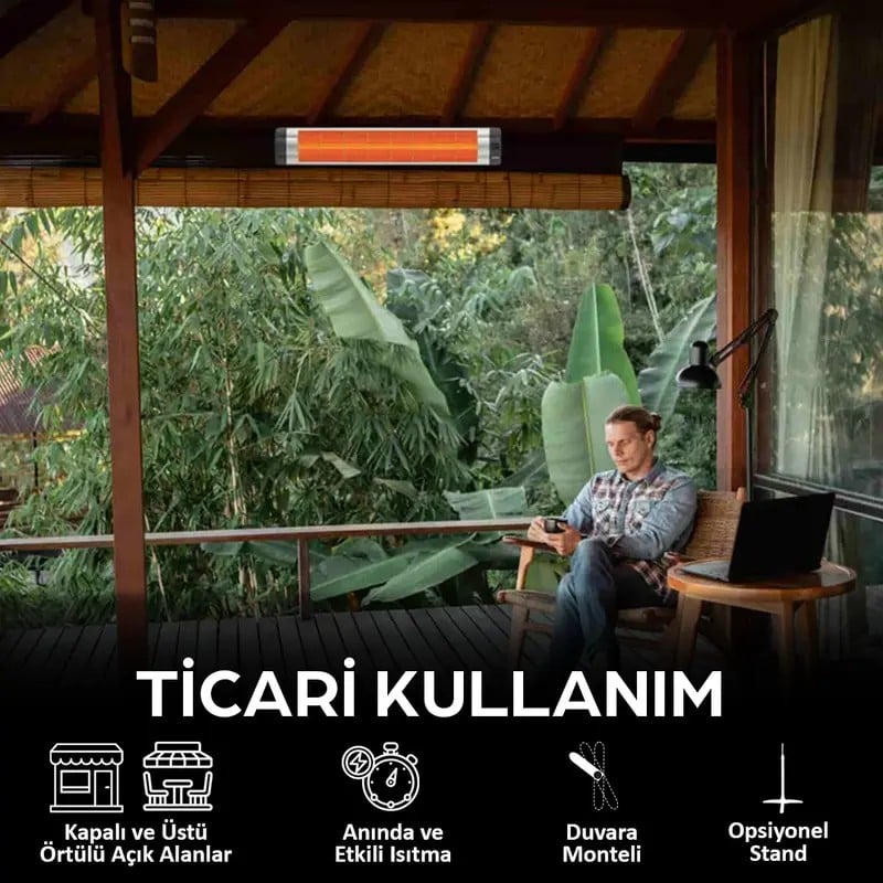 UFO Star 2300 W Duvar Tipi Isıtıcı - Uzaktan Kumandalı