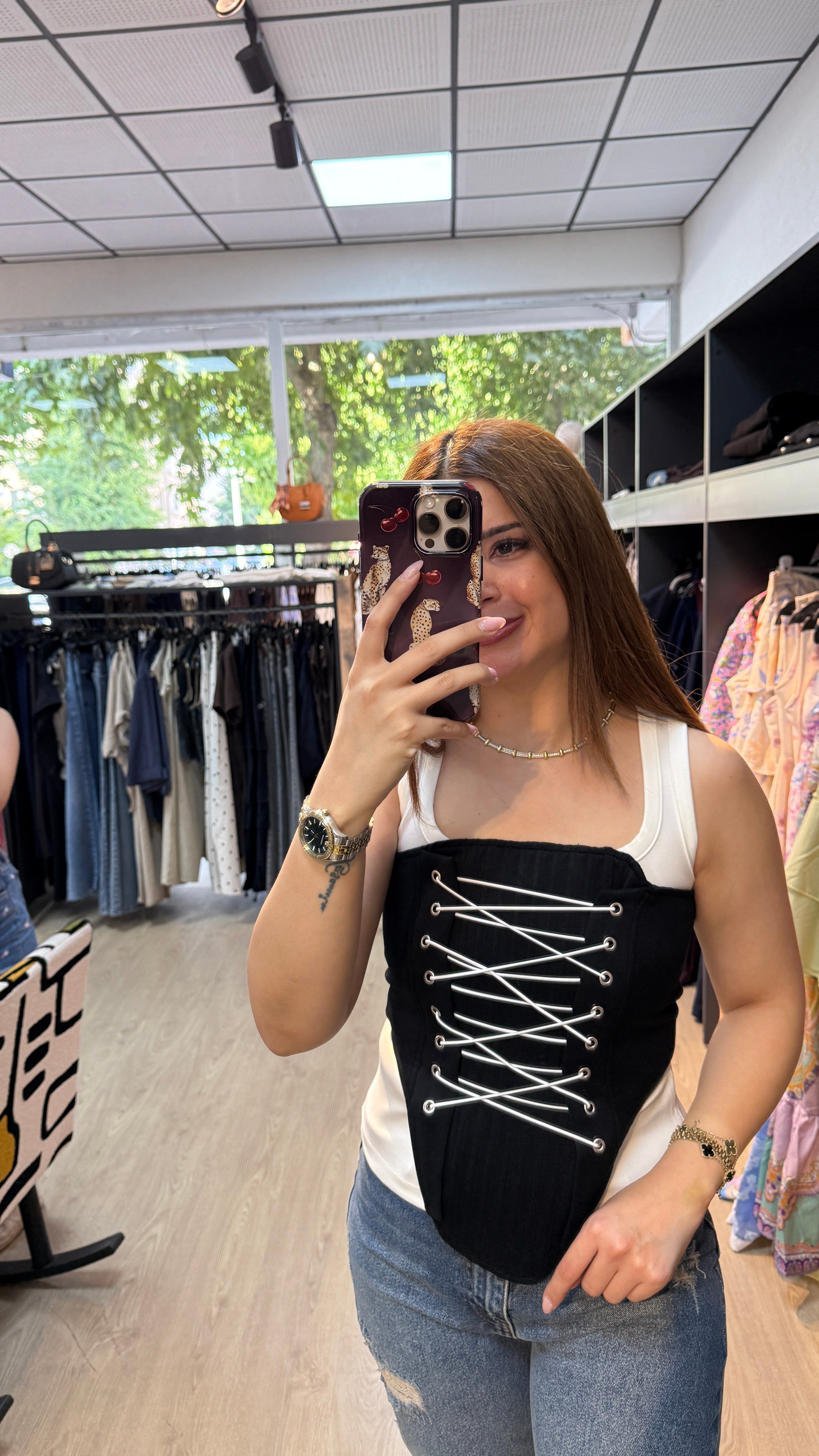 Atletli Korse İki Renkli