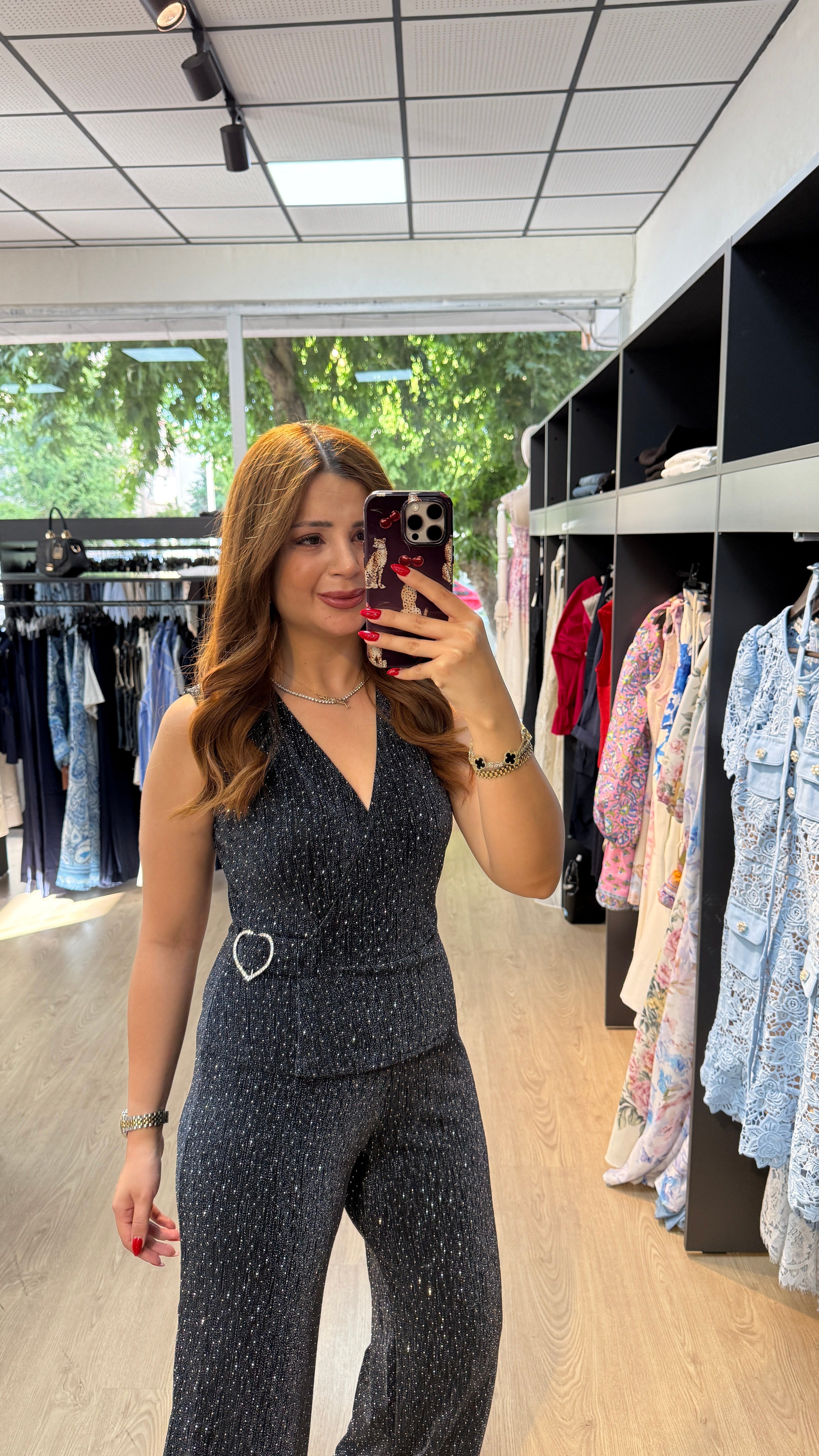 Kalp Toka Detaylı Tulum