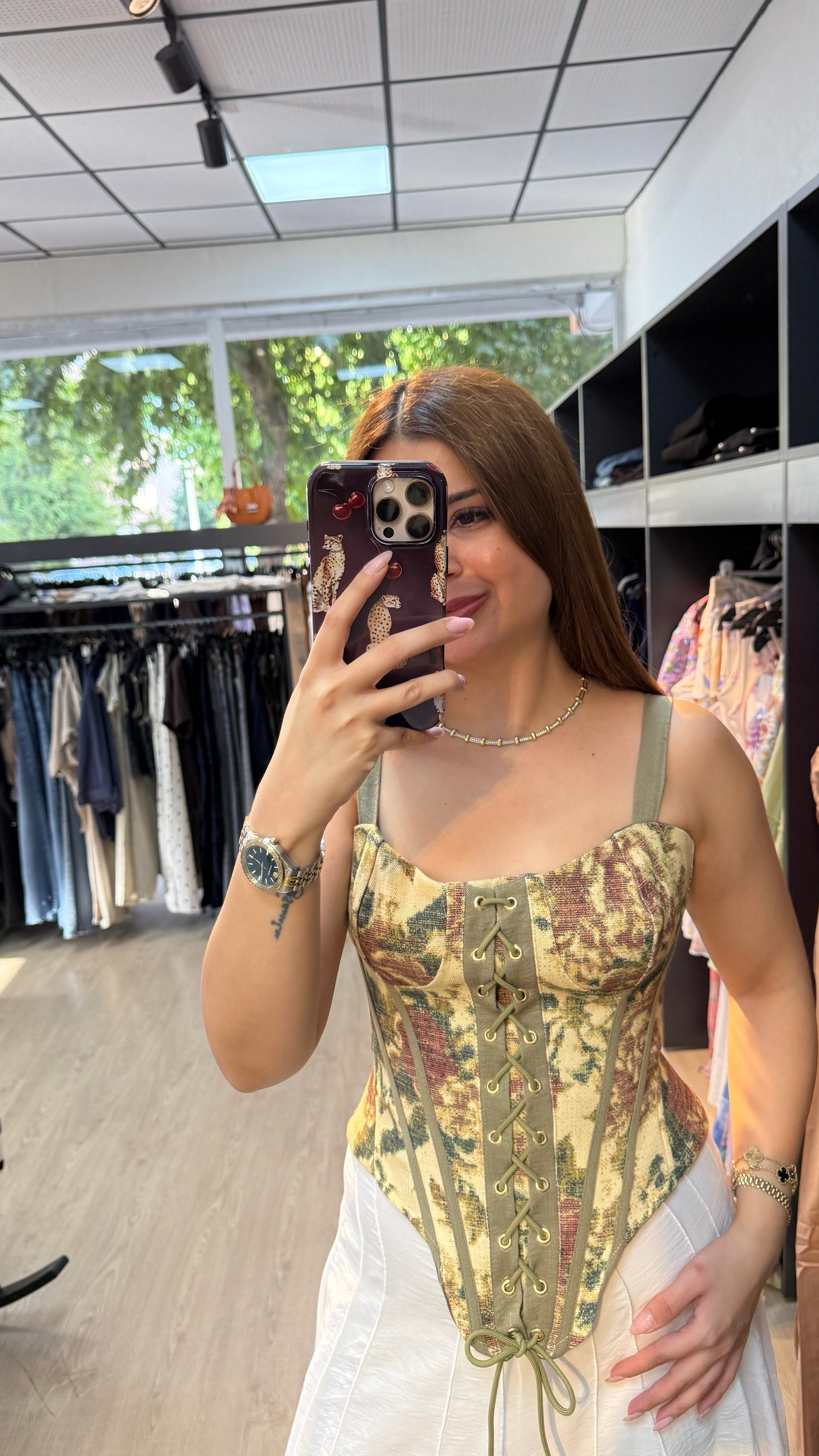 Nostalji Desenli Korse