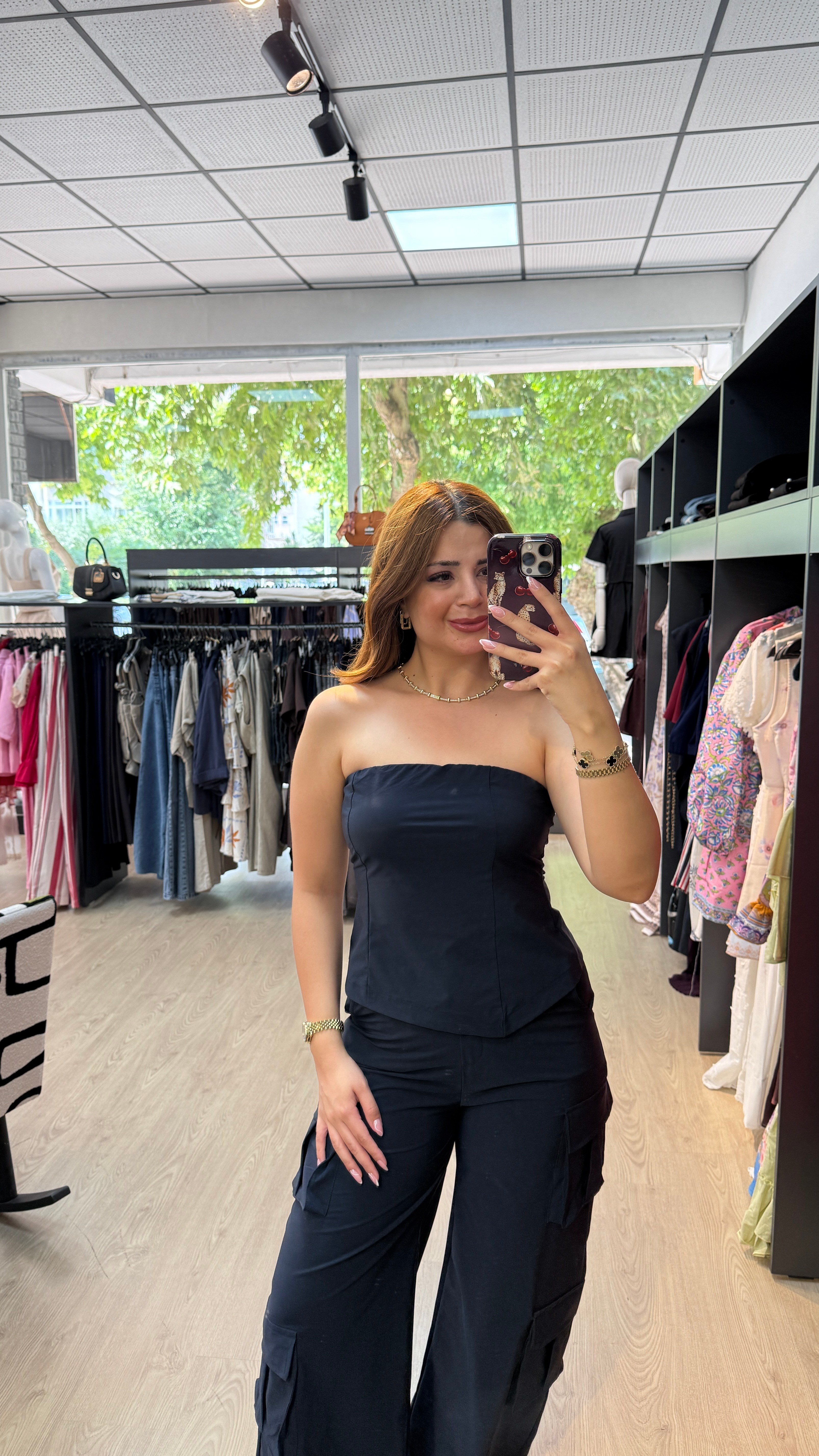 Paraşüt Kumaş Lacivert Bustiyerli Takım