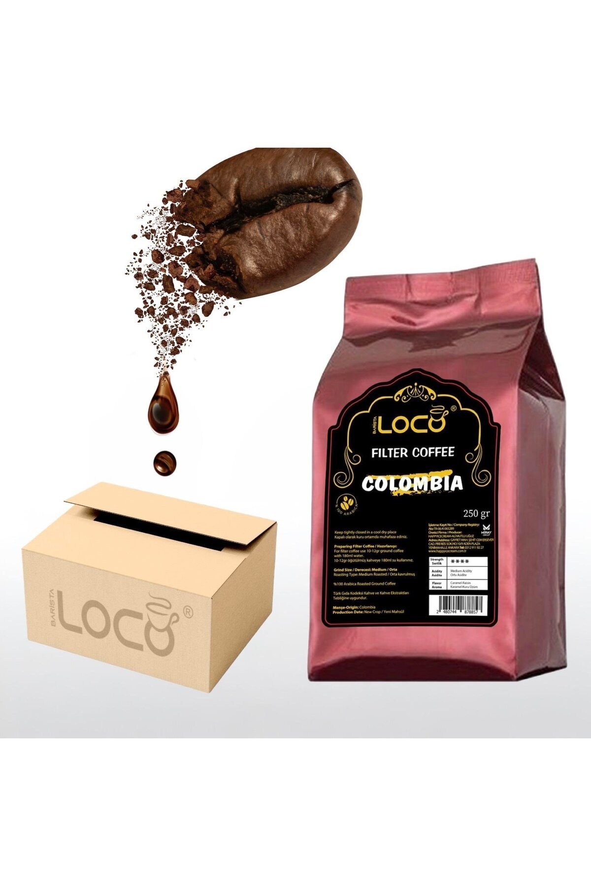 Filtre Kahve Colombia 250 gr x 12'li