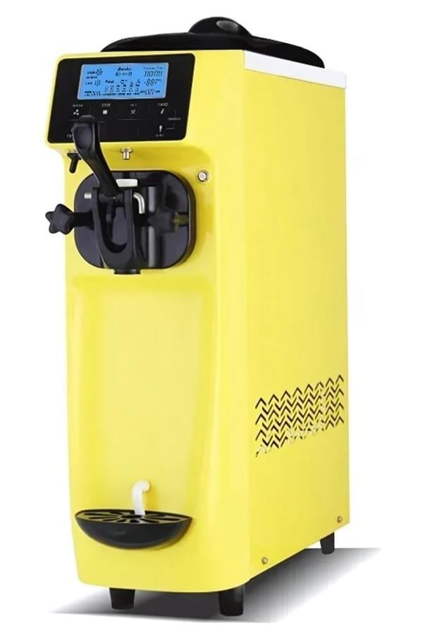 Happy icecream Tek Kollu Soft Dondurma Makinesi 6 lt HPY-0020A Set Üstü Yellow
