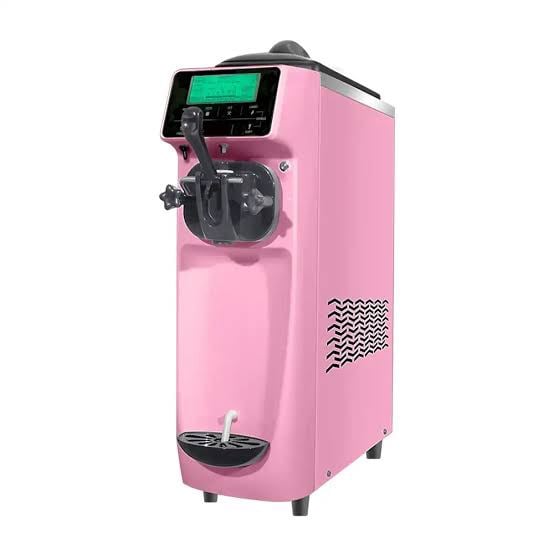Happy icecream Tek Kollu Soft Dondurma Makinesi 6 lt HPY-0020A Set Üstü Pink