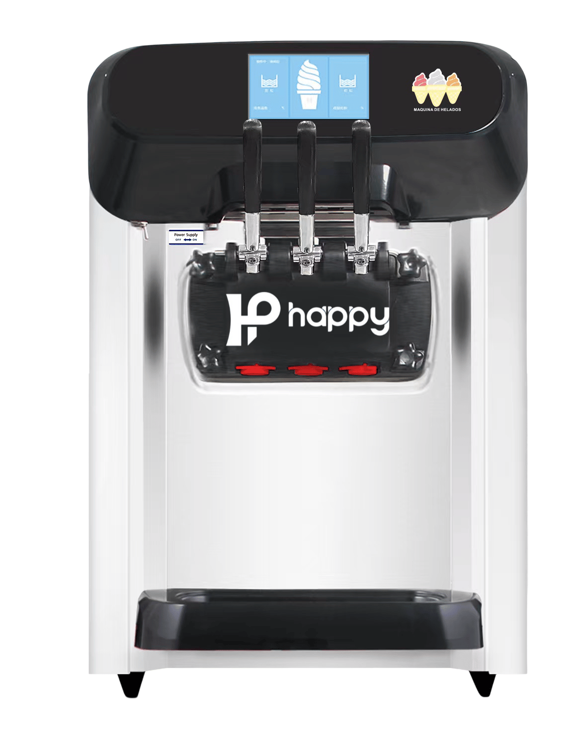 Happy icecream Üç Kollu Soft Dondurma Makinesı 12 lt HPY-0013Y Set Üstü 2+1