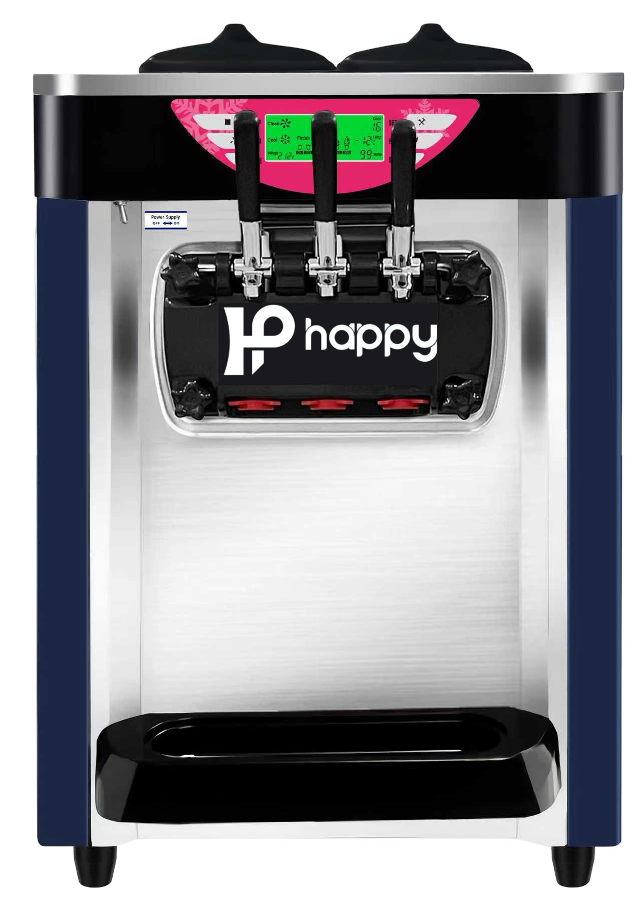 Happy icecream Üç Kollu Soft Dondurma Makinesı 12 lt HPY-0006A Set Üstü 2+1