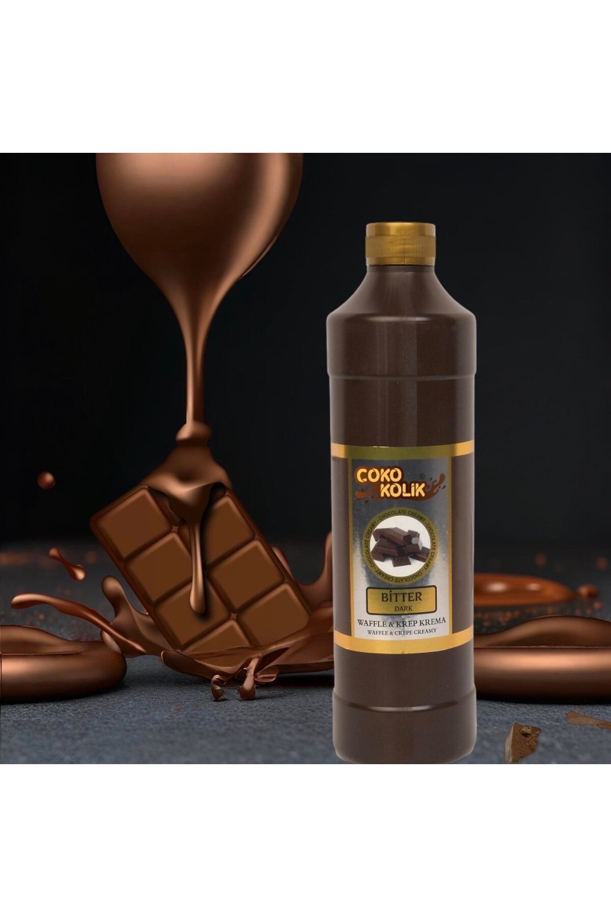 Waffle-Krep-Dondurma Sosu Bitter 1 Kg