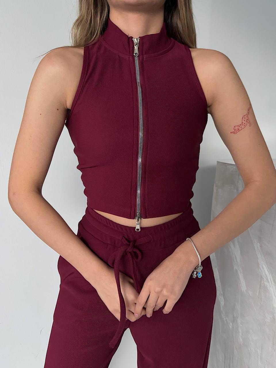 FERMUARLI CROP ÜST BORDO