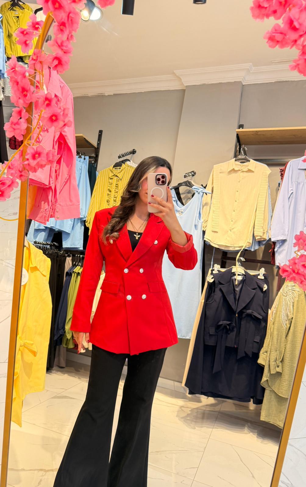 KIRMIZI BLAZER CEKET