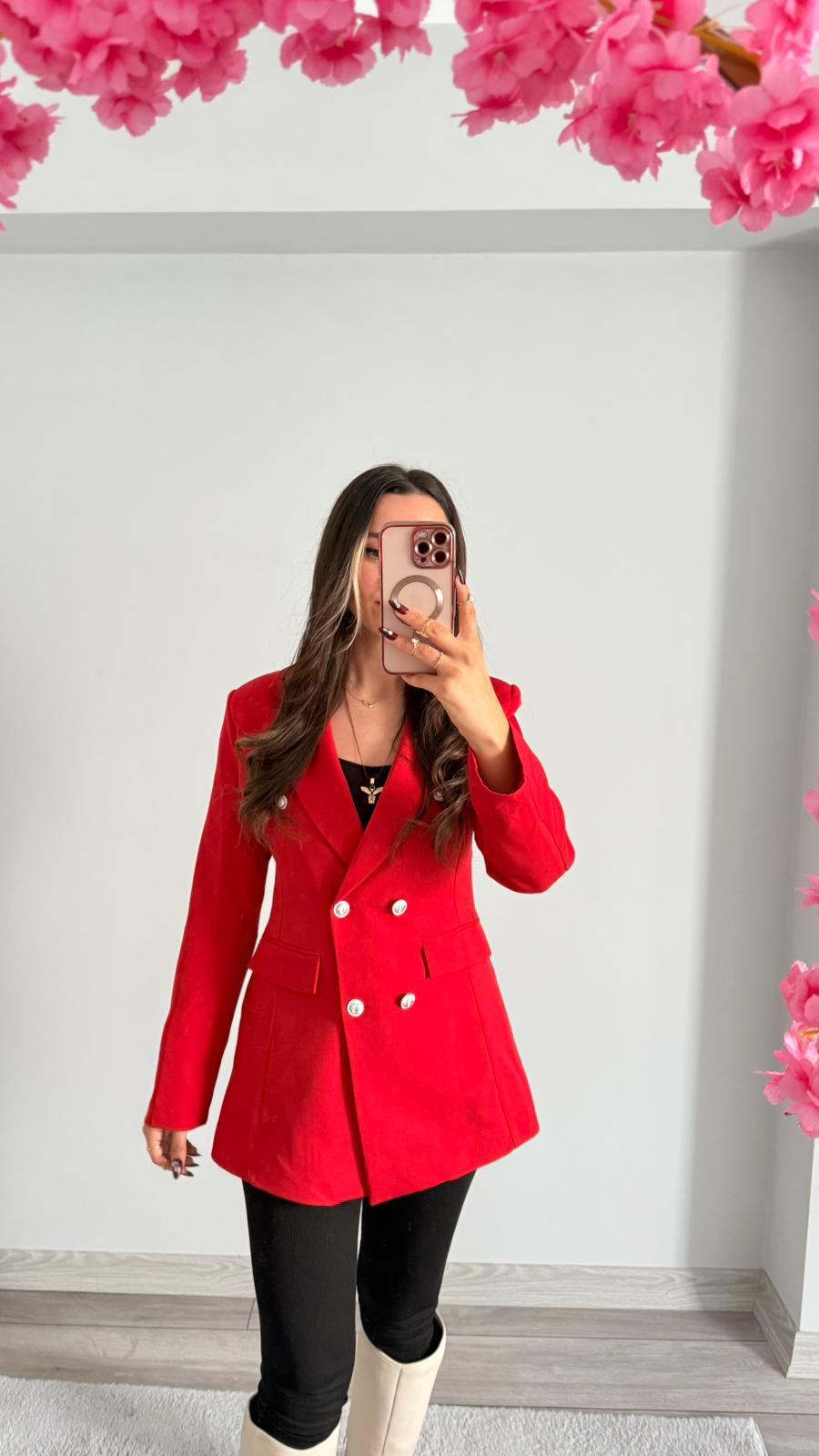 KIRMIZI BLAZER CEKET
