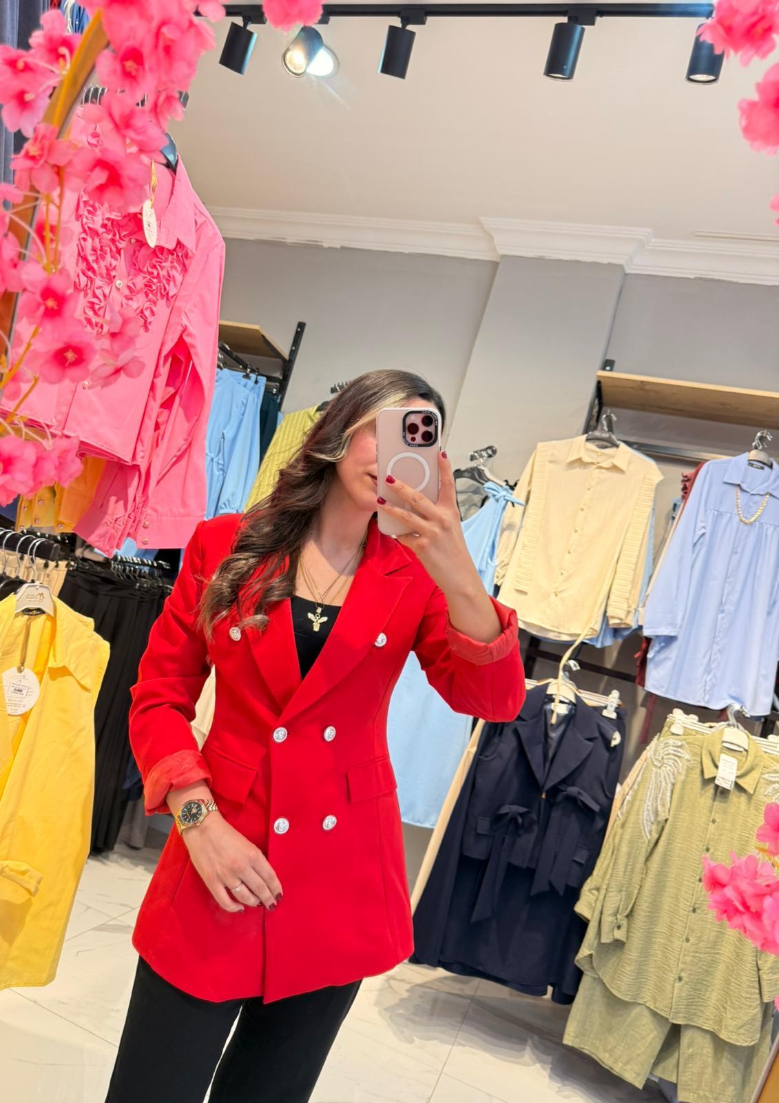 KIRMIZI BLAZER CEKET