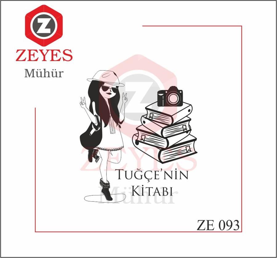  Gözlüklü Sapkali Kiz  Fotograf Makinesi Kitap Mührü ZE 093
