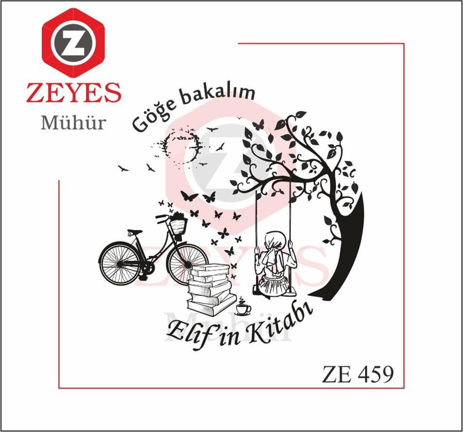  Salincakta Sallanan Kadin Ve Bisikleti Kitap Mührü   ZE 459
