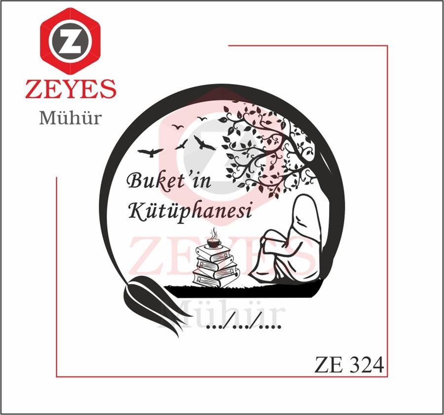 Agaç Altinda Dinlenen Tesettürlü Kiz   Kitap Mührü ZE 324