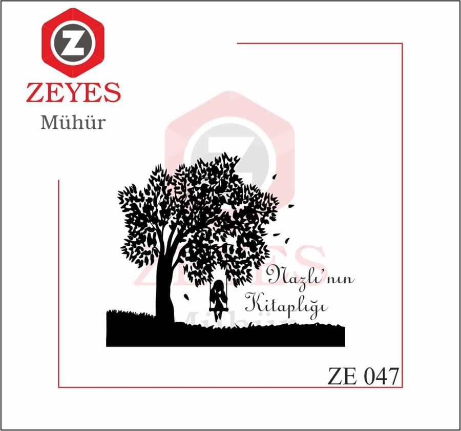 Agaçta Sallanan Mutlu Kiz  Mührü  ZE 047