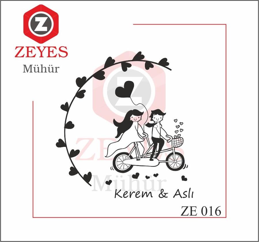 Ask Sevgi Bisiklet  Mührü ZE 016