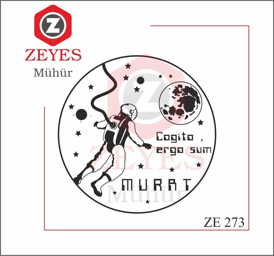 Astronot Uzay Kitap Mührü ZE 273