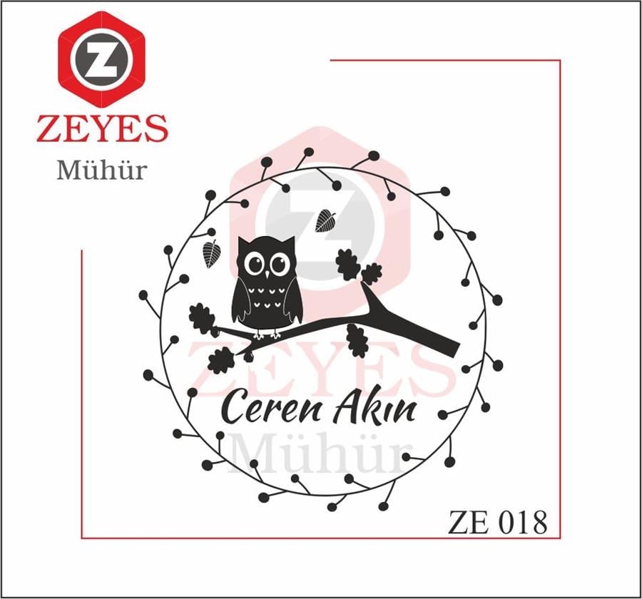 Baykus -  Agaç Mührü  ZE 018