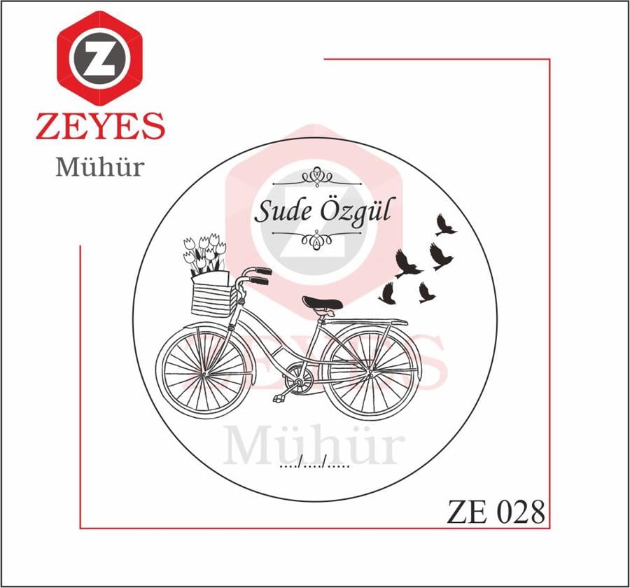 Bisiklet Kitaplar Kuslar Mührü ZE 028