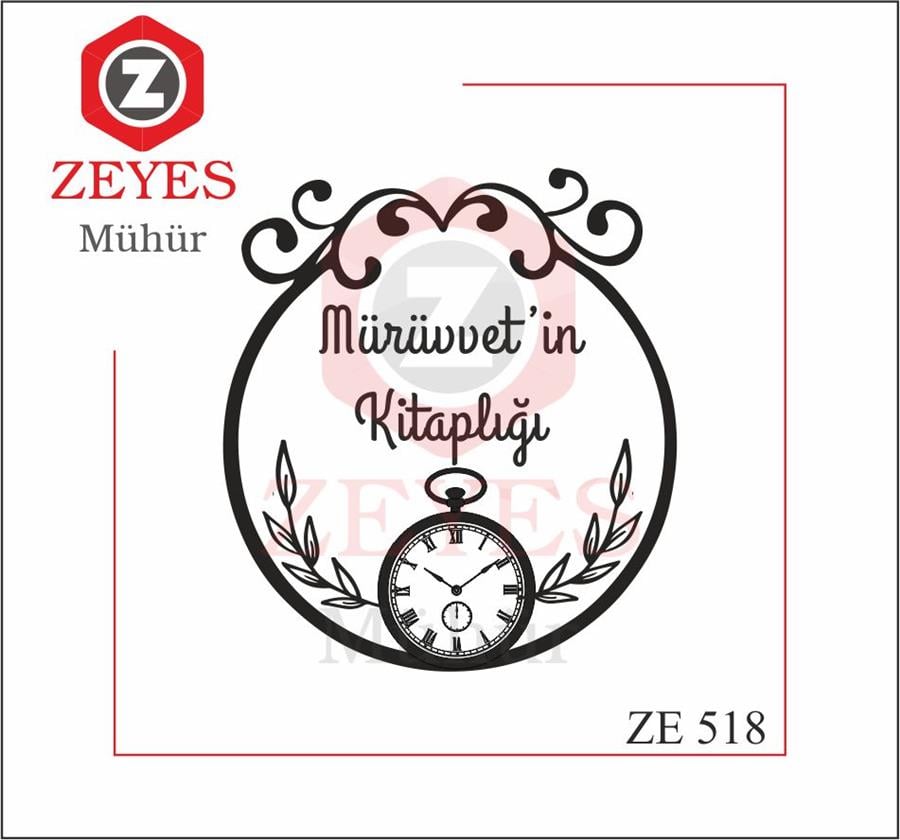 Çerçeveli ve Saatli Kitap  Mührü   ZE 518