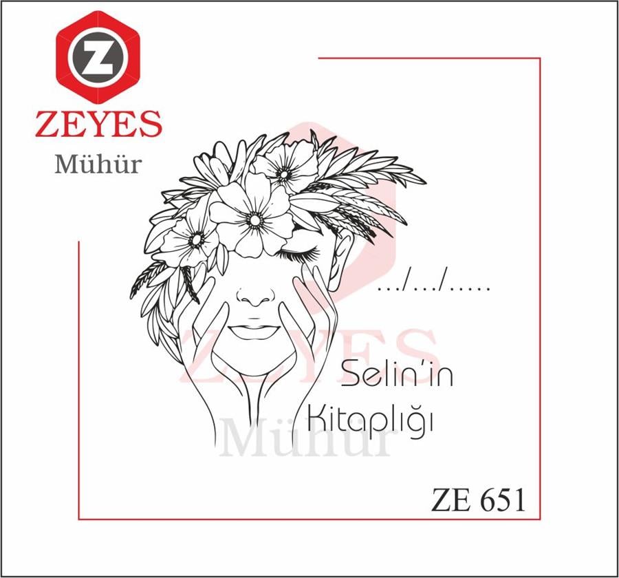Çiçek Kadin  Kitap Mührü  ZE 651