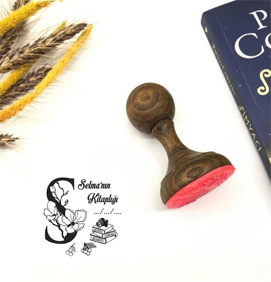 Çiçekli Harf ile Kitap  Mührü   ZE 477