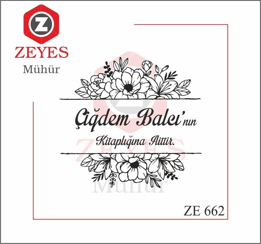 Çiçekli Kitap Mührü   ZE 662