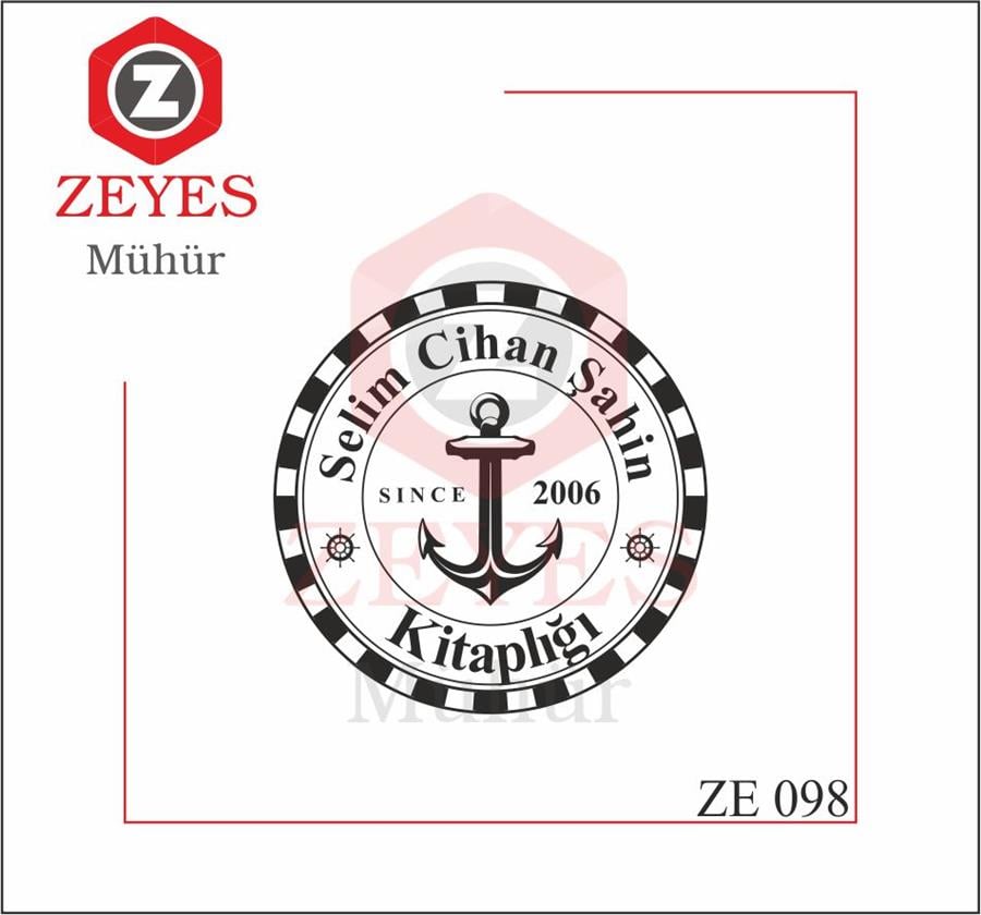 Çipa Tekne Deniz Kitap Mührü   ZE 098