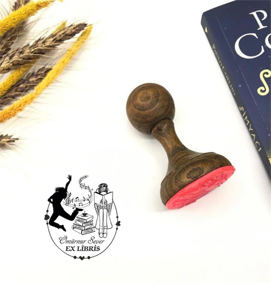 Dans Eden Kiz Kitap Okuyan Kiz Müzik Kitap Mührü  ZE 117