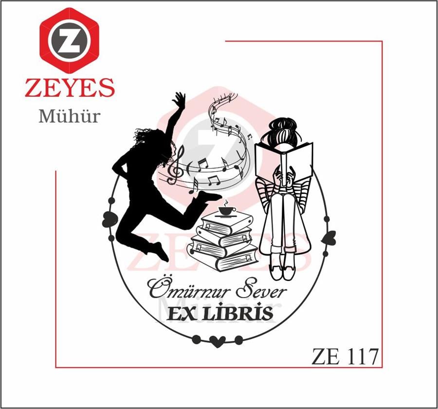 Dans Eden Kiz Kitap Okuyan Kiz Müzik Kitap Mührü  ZE 117