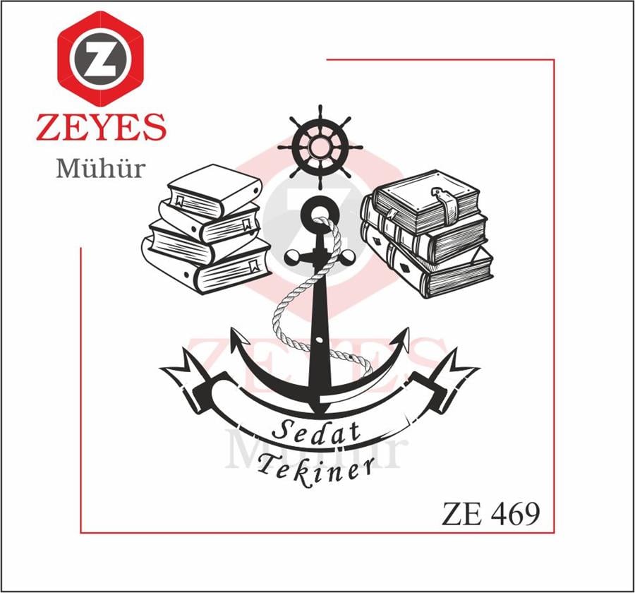 Deniz Çapasi ve Dümen  Mührü   ZE 469