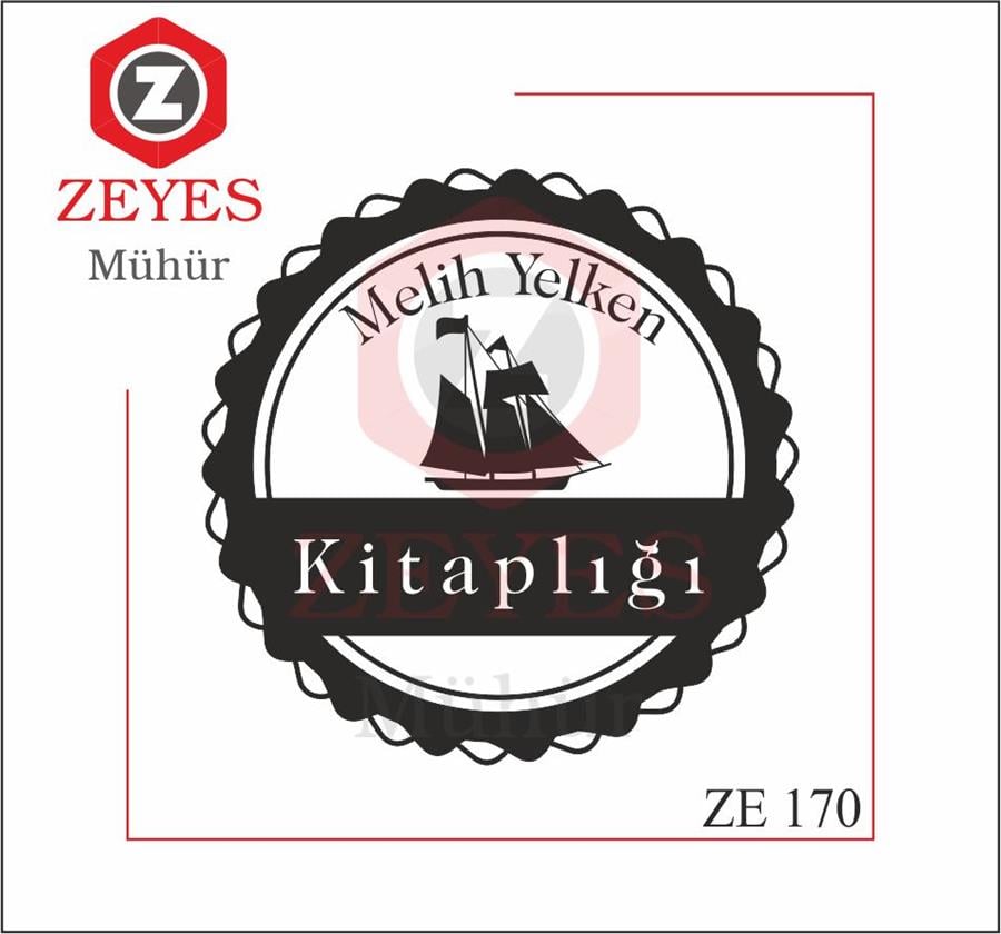 Deniz Yelkenli Kitap Mührü  ZE 170