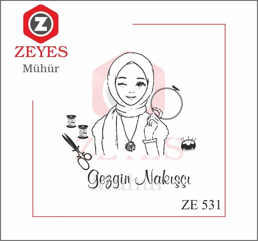 Dikis Nakis Seven Tesettürlü Kadin Kitap Mührü   ZE 531