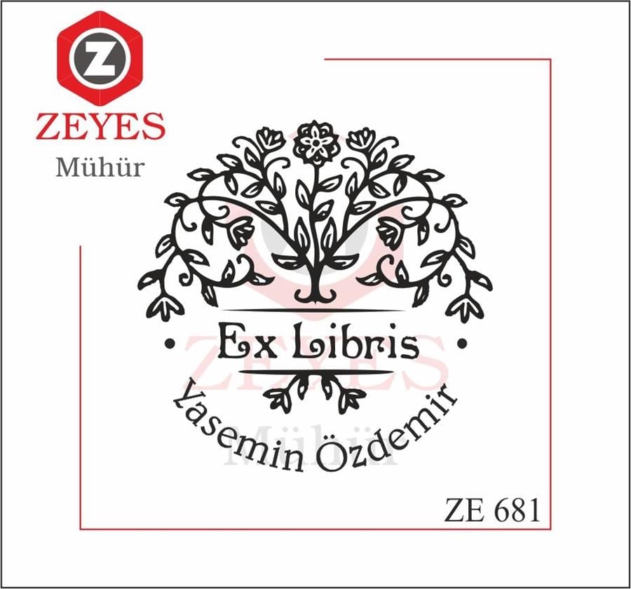 Exlibris - Çiçek Mührü   ZE 681