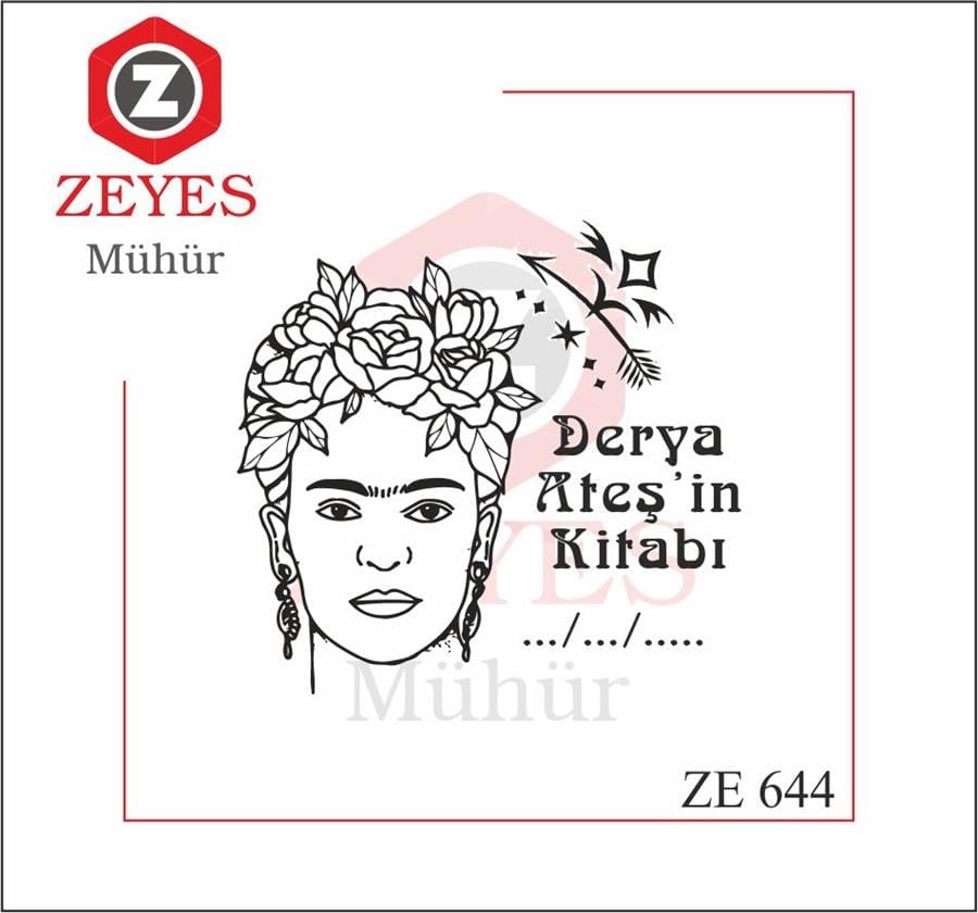 Frida Kahlo Kitap Mührü   ZE 644