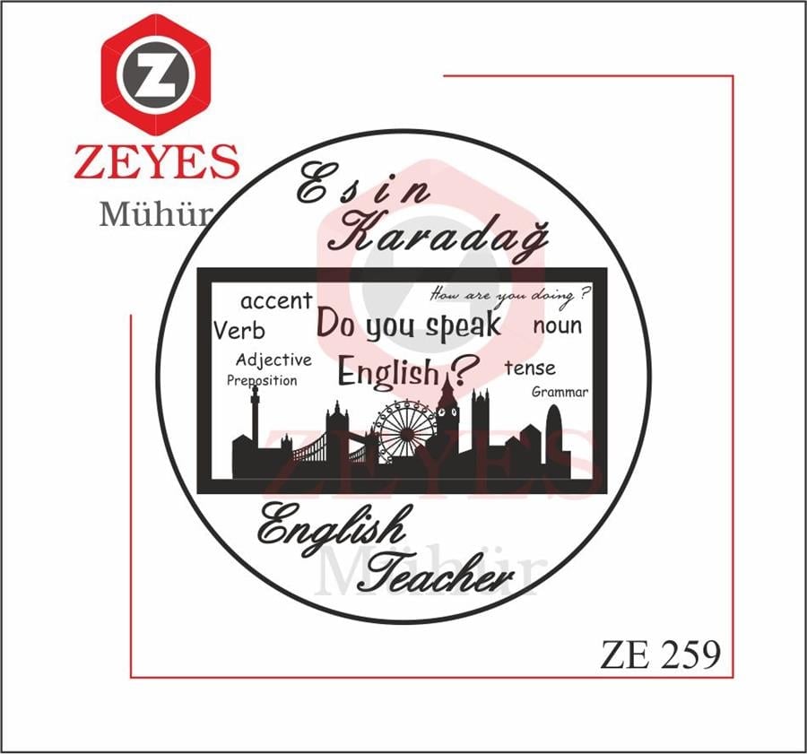 Ingilizce Ögretmeni Mührü ZE 259