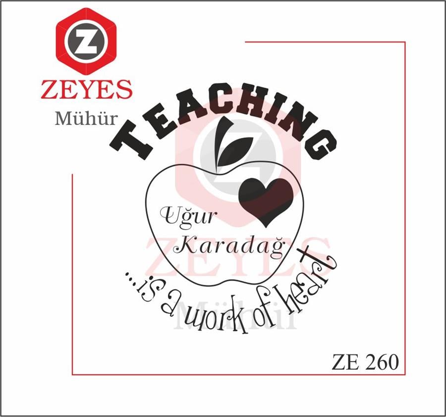 Ingilizce Ögretmeni Mührü ZE 260