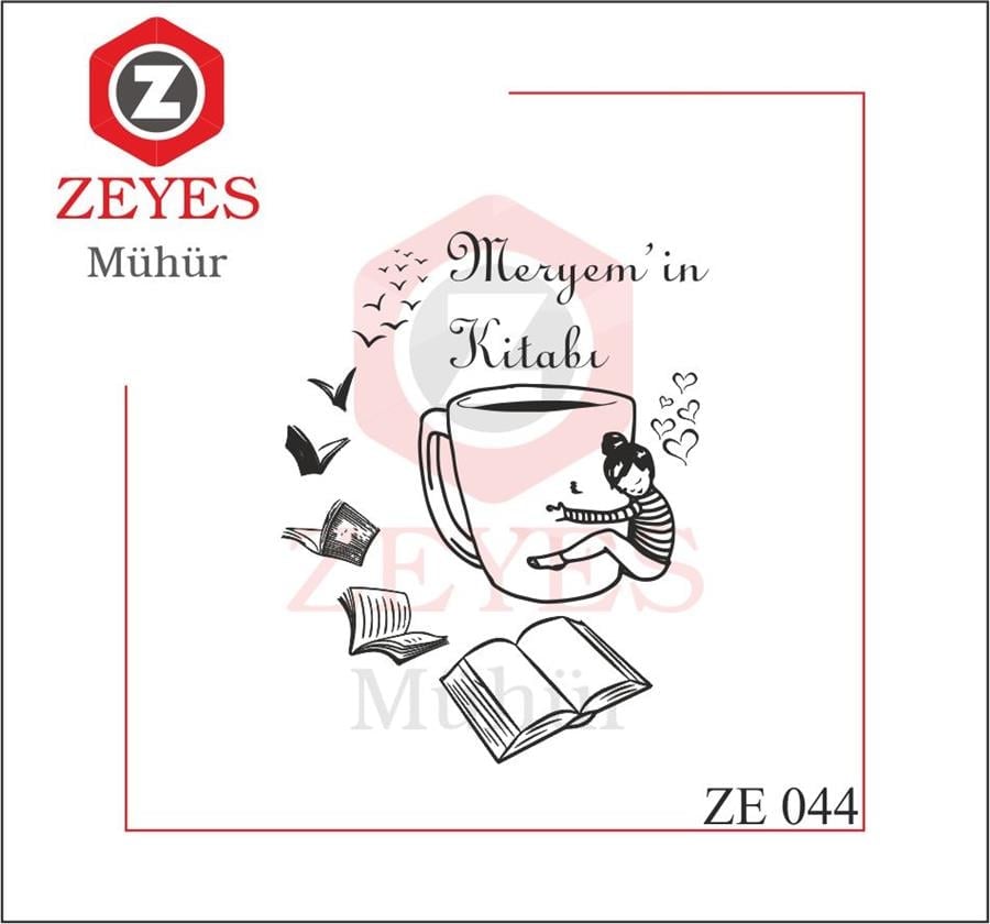 Kahve Aski ve Uçan Kitaplar Mührü ZE 044
