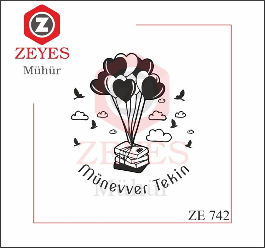 Kalpli Balonlar içe Uçan Kitaplar Mührü   ZE 742