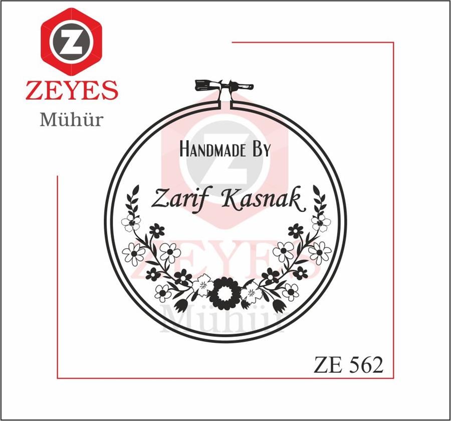 Kasnak Ve Çiçekli  Kitap Mührü   ZE 562