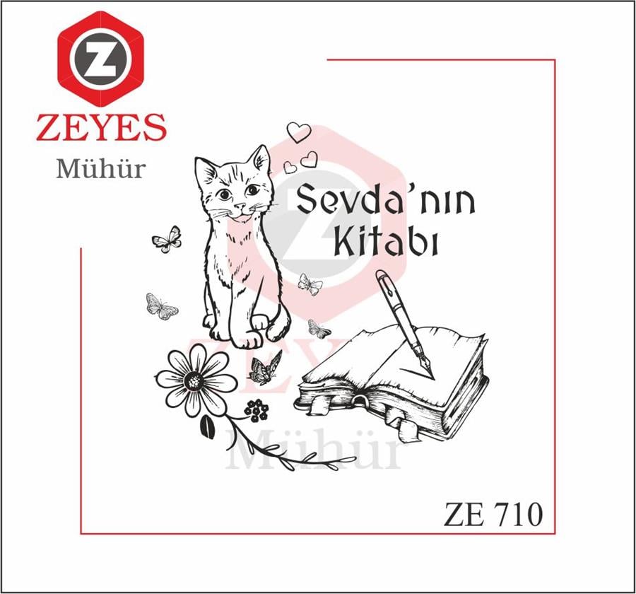 Kedi ve Kitap Mührü   ZE 710