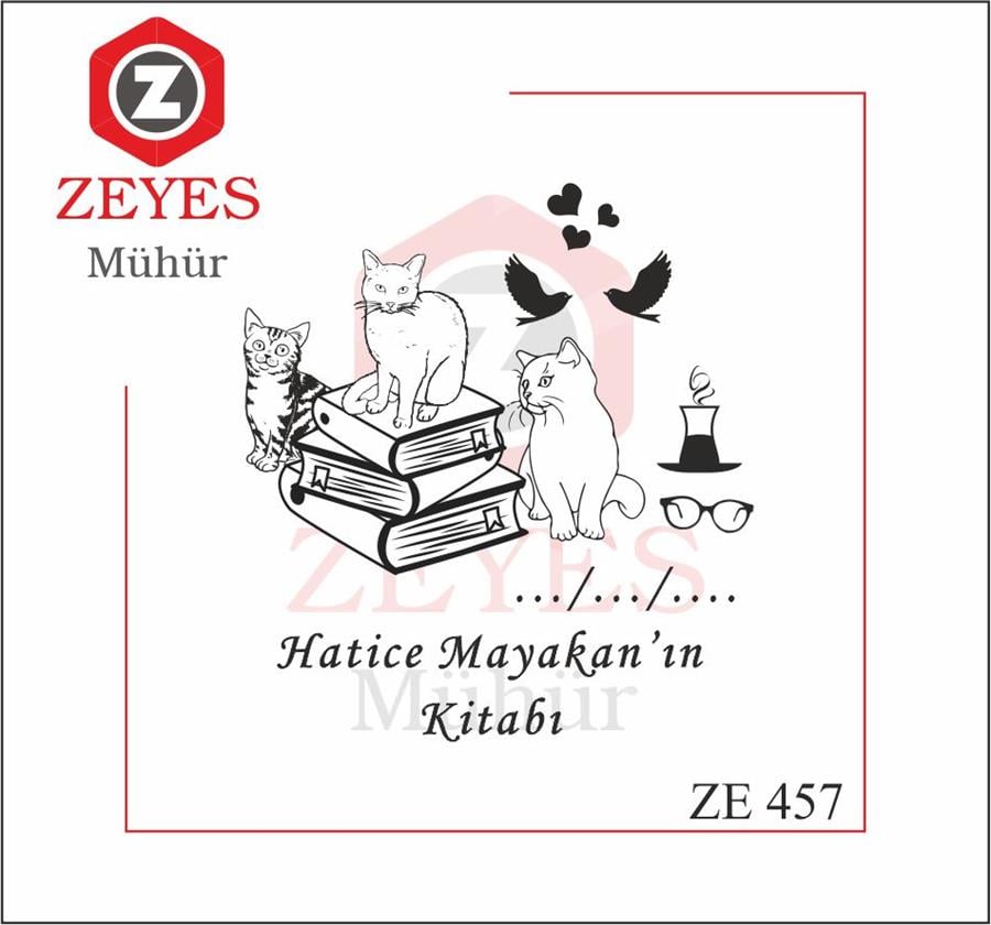 Kediler ve Kitaplar Mührü   ZE 457