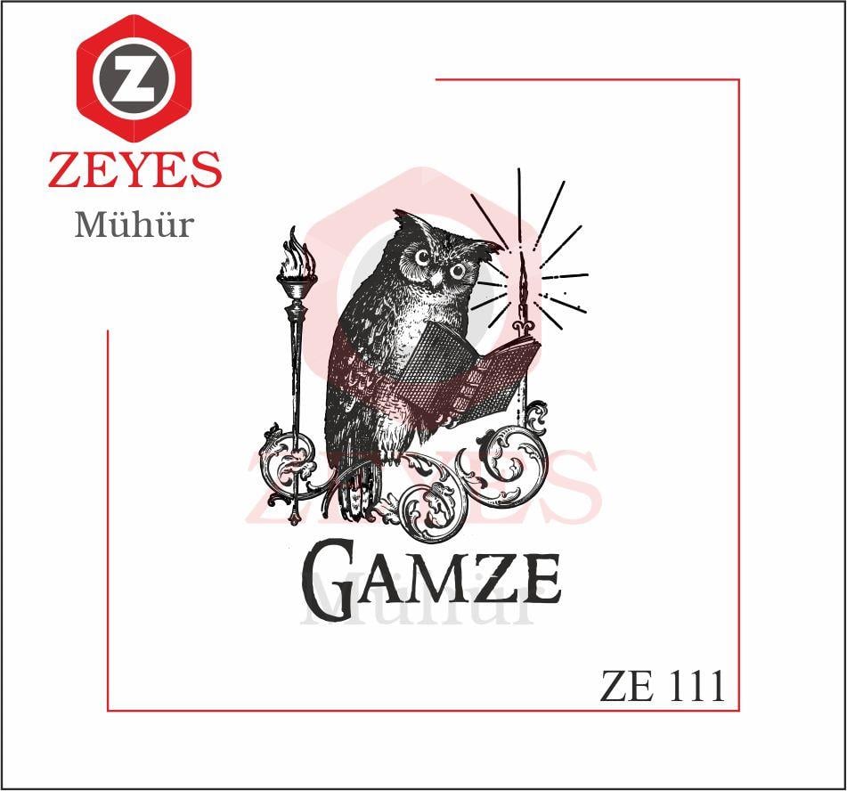 Kitap Okuyan Baykus Mührü ZE 111
