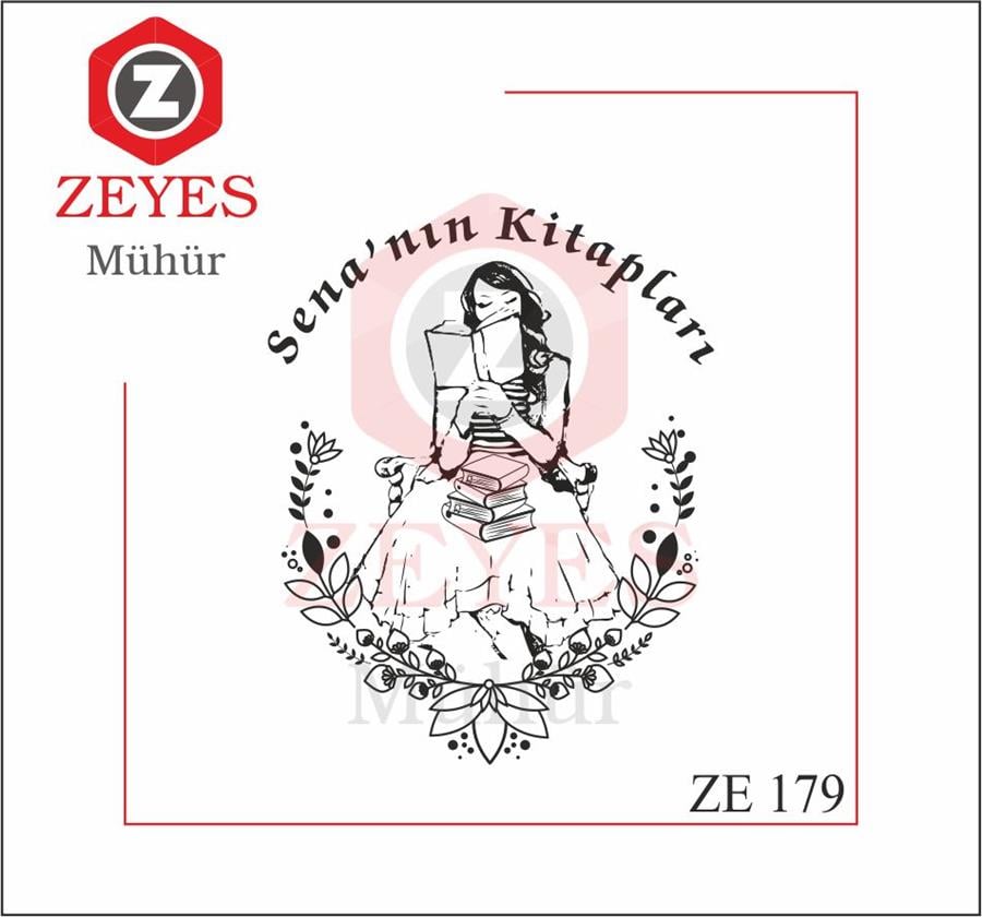 Kitap Okuyan  Kadin Kitap Mührü ZE 179