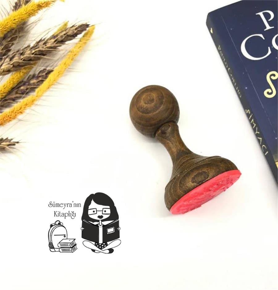 Kitap Okuyan Kiz - Çanta Kitap Mührü   ZE 096